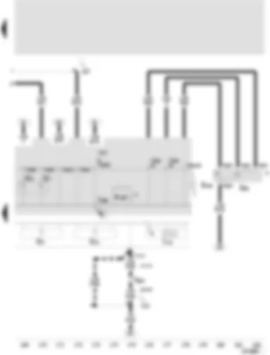Wiring Diagram  SEAT TOLEDO 2001 - Control unit with display in dash panel insert - multifunction display - multifunction display call-up button - multifunction display memory switch