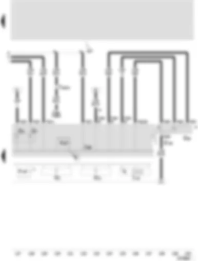 Wiring Diagram  SEAT TOLEDO 2002 - Control unit with display in dash panel insert - multi-function display - Multi-function display call-up button - multi-function display - memory switch