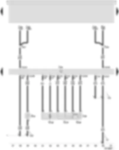 Wiring Diagram  SEAT TOLEDO 2005 - Motronic control unit - throttle valve module - intake air temperature sender - throttle valve drive for electric throttle