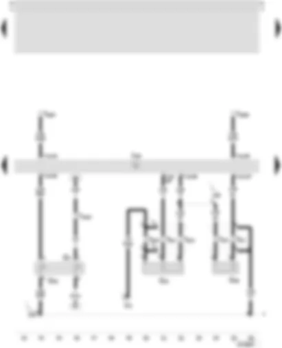 Wiring Diagram  SEAT TOLEDO 2005 - Motronic control unit - coolant temperature sender - knock sensor 1 - knock sensor 2