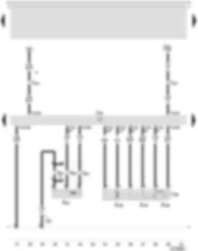 Wiring Diagram  SEAT TOLEDO 2005 - Motronic control unit - throttle valve module - engine speed sender - throttle valve drive for electric throttle