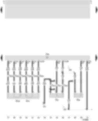 Wiring Diagram  SEAT TOLEDO 2006 - Motronic control unit - knock sensor 1 - knock sensor 2 - accelerator position sender - accelerator position sender 2