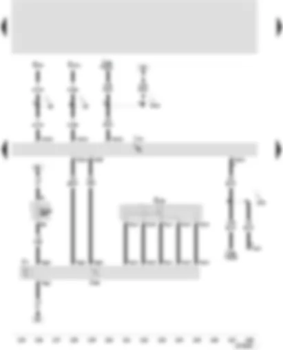 Wiring Diagram  SEAT TOLEDO 2002 - Convenience system central control unit - sliding sunroof adjustment control unit - sliding sunroof adjustment regulator - sliding sunroof motor