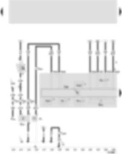 Wiring Diagram  SEAT TOLEDO 2005 - Control unit with display in dash panel insert - oil pressure switch - speedometer sender - oil pressure warning buzzer - alternator warning lamp
