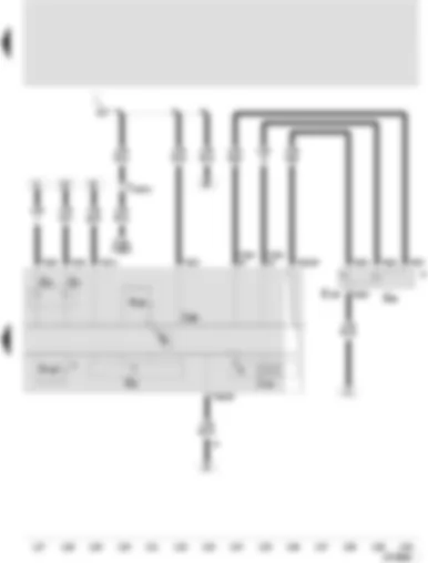 Wiring Diagram  SEAT TOLEDO 2005 - Control unit with display in dash panel insert - multi-function display - multi-function display call-up button - multi-function display - memory switch