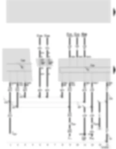 Wiring Diagram  SEAT TOLEDO 2002 - Control unit with display for radio and navigation - control unit with display in dash panel insert