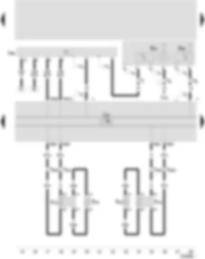 Wiring Diagram  SEAT TOLEDO 2005 - Control unit with display for radio and navigation - traffic information control unit - treble loudspeaker - front left - bass loudspeaker - front left