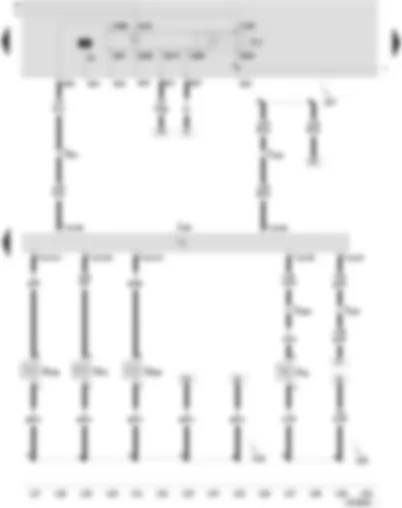 Wiring Diagram  SEAT TOLEDO 2002 - Motronic control unit - fuel pump relay - charge pressure control solenoid valve - clutch pedal switch