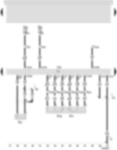 Wiring Diagram  SEAT TOLEDO 2005 - 4LV (injection system) control unit - knock sensor I - accelerator pedal position sender - accelerator pedal position sender -2-