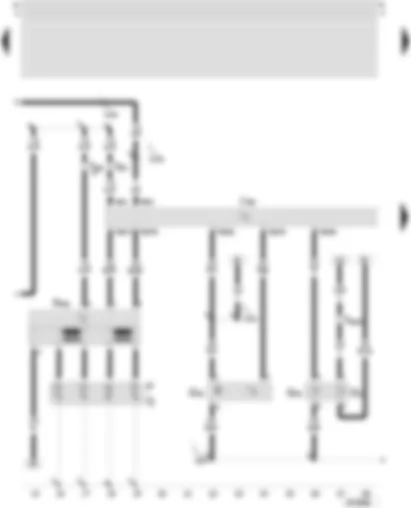 Wiring Diagram  SEAT TOLEDO 2003 - Motronic control unit - coolant temperature sender - Hall sender - ignition transformer - spark plug connector - spark plug