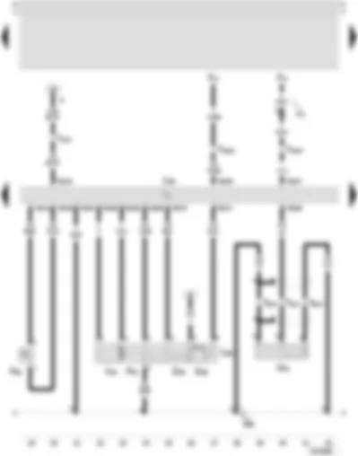 Wiring Diagram  SEAT TOLEDO 2005 - Motronic control unit - throttle valve control unit - idling switch - power assisted steering pressure switch - knock sensor I - throttle valve potentiometer