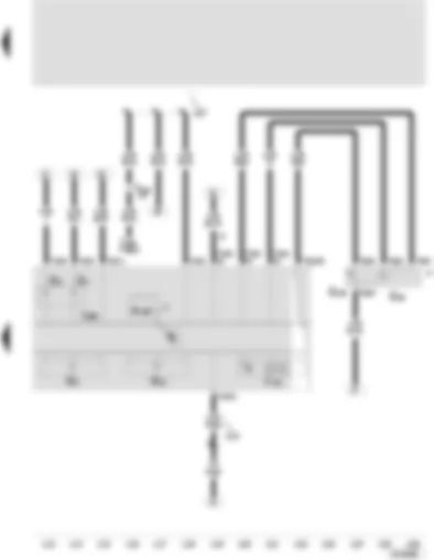 Wiring Diagram  SEAT TOLEDO 2003 - Control unit with display in dash panel insert - multi-function display - multi-function display call-up button - multi-function display - memory switch