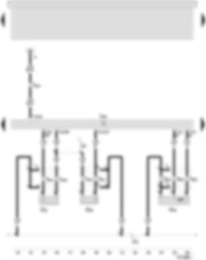 Wiring Diagram  SEAT TOLEDO 2005 - Motronic control unit - engine speed sender - knock sensor 1 - knock sensor 2