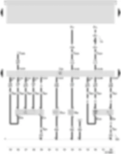 Wiring Diagram  SEAT TOLEDO 2006 - Motronic control unit - lambda probe - lambda probe after catalytic converter - activated charcoal filter system solenoid valve 1 - secondary air inlet valve