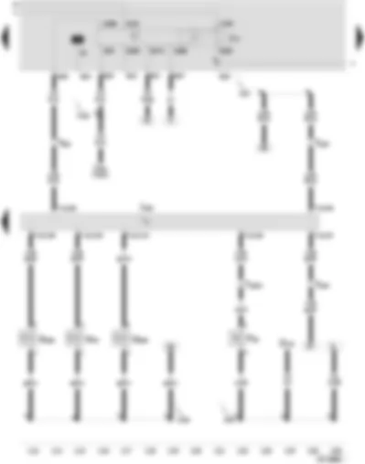 Wiring Diagram  SEAT TOLEDO 2005 - Motronic control unit - fuel pump relay - charge pressure control solenoid valve - variable camshaft timing valve -1-