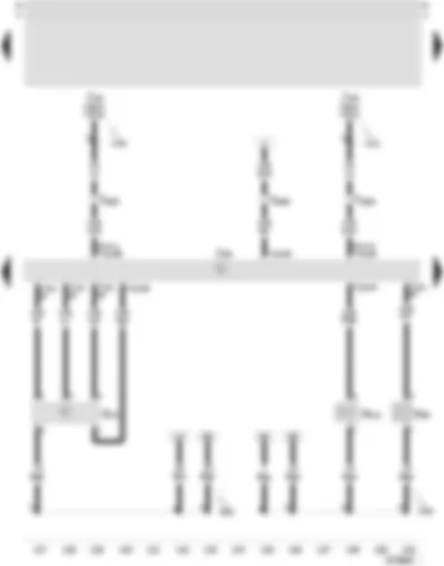 Wiring Diagram  SEAT TOLEDO 2005 - Motronic control unit - air mass meter - secondary air inlet valve - active charcoal filter system solenoid valve 1