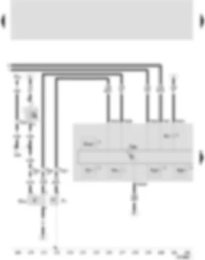 Wiring Diagram  SEAT TOLEDO 2005 - Control unit with display in dash panel insert - oil pressure switch - speedometer sender - oil pressure warning buzzer - alternator warning lamp