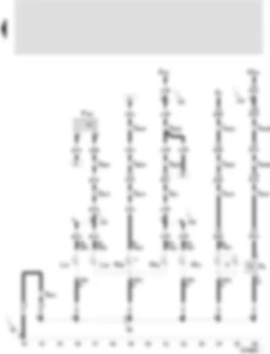 Wiring Diagram  SEAT TOLEDO 2005 - Luggage compartment light switch - rear fog light cut-out - contact switch - reversing lights bulb - high level brake light bulb