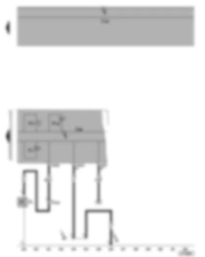 Wiring Diagram  SEAT TOLEDO 2005 - Dash panel insert - oil pressure switch - oil pressure warning lamp - oil level warning lamp - buzzer and gong