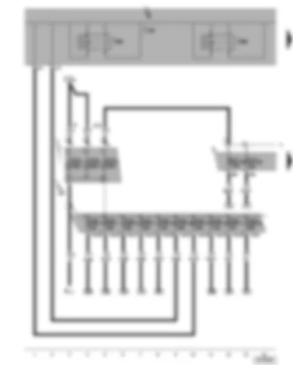 Wiring Diagram  SEAT TOLEDO 2005 - Battery - terminal 30 voltage supply relay 2 - onboard supply control unit - terminal 15 voltage supply relay 2 - fuses