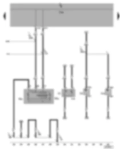 Wiring Diagram  SEAT TOLEDO 2005 - Onboard supply control unit - cigarette lighter - electric socket - rear reading lights