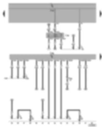 Wiring Diagram  SEAT TOLEDO 2005 - Diesel direct injection system control unit - terminal 50 voltage supply relay