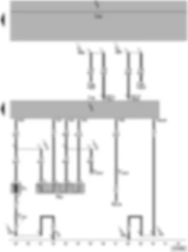 Wiring Diagram  SEAT TOLEDO 2005 - Air conditioning system control unit - onboard power supply control unit - fuse - fresh air blower with overheating fuse series resistor - fresh air blower