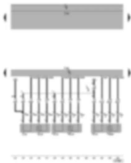 Wiring Diagram  SEAT TOLEDO 2005 - Motronic control unit - lambda probe after catalytic converter - lambda probe 2 after catalytic converter - lambda probe 3 after catalytic converter