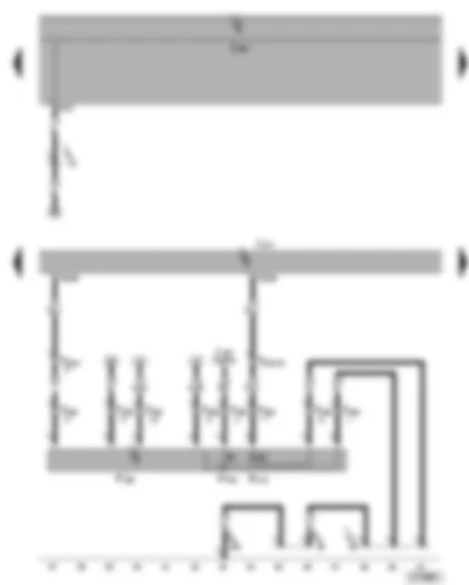 Wiring Diagram  SEAT TOLEDO 2005 - Automatic gearbox control unit - Tiptronic switch - selector lever locked in position P switch - selector lever lock solenoid