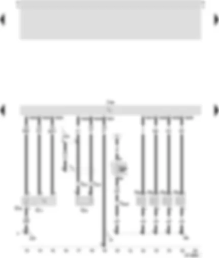 Wiring Diagram  SEAT TOLEDO 1999 - Control unit of the 4AV (injection system) - admission tube pressure transmitter - admission tube temperature transmitter - plunge sensor - injection valves