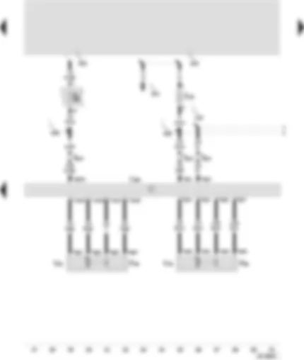 Wiring Diagram  SEAT TOLEDO 1999 - Seat control unit (driver side) and exterior rear-view mirrors - rear height adjustment motor with memory - support adjustment motor with memory - driver side