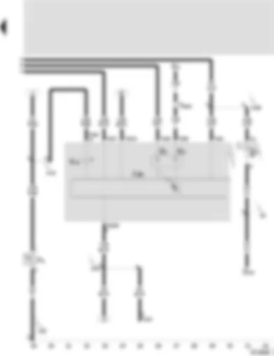 Wiring Diagram  SEAT TOLEDO 2000 - Control unit with display in dash panel insert - handbrake warning switch - fuel gauge - coolant temperature gauge