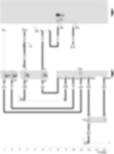 Wiring Diagram  SEAT TOLEDO 2001 - Radiator fan control unit - radiator fan thermo-switch - X contact relief relay