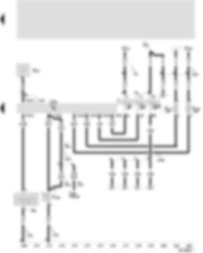 Wiring Diagram  SEAT TOLEDO 2000 - Convenience system central control unit - contact switch for anti-theft alarm/ rodent repellent system - horn for antitheft alarm