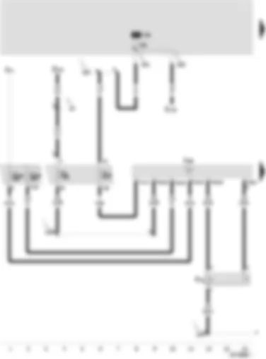 Wiring Diagram  SEAT TOLEDO 2005 - Radiator fan control unit - radiator fan thermo-switch - discharge relay for contact X
