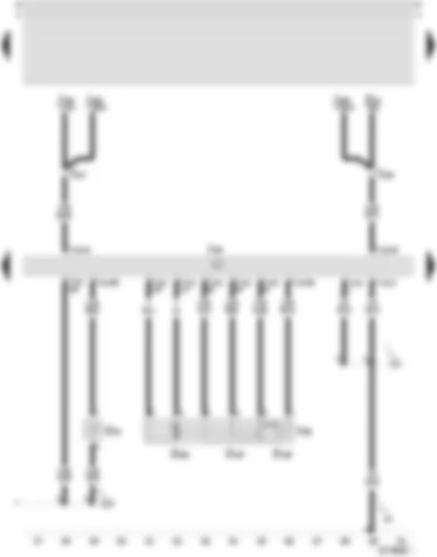 Wiring Diagram  SEAT TOLEDO 2002 - Motronic control unit - throttle valve control unit - intake air temperature sender - throttle valve drive (electric throttle operation)