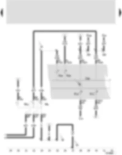 Wiring Diagram  SEAT TOLEDO 2002 - Control unit with display in dash panel insert - rear fog light warning lamp - trailer operation warning lamp - left turn signal warning lamp