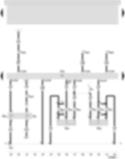 Wiring Diagram  SEAT TOLEDO 2005 - Motronic control unit - coolant temperature sender - engine speed sender - knock sensor I - knock sensor II