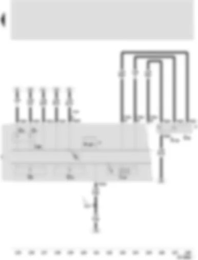 Wiring Diagram  SEAT TOLEDO 2005 - Control unit with display in dash panel insert - multi-function display - multi-function display call-up button - multi-function display - memory switch