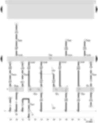 Wiring Diagram  SEAT TOLEDO 2005 - Motronic control unit - coolant temperature sender - charge air pressure sender - Hall sender