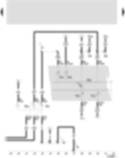 Wiring Diagram  SEAT TOLEDO 2005 - Control unit with display in dash panel insert - rear fog light warning lamp - trailer operation warning lamp - left turn signal warning lamp