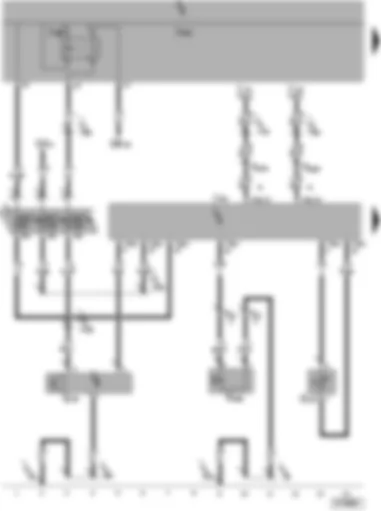 Wiring Diagram  SEAT TOLEDO 2009 - high pressure sender - centre vent temperature sender - air conditioning system control unit - air conditioning system compressor regulating valve - fuses