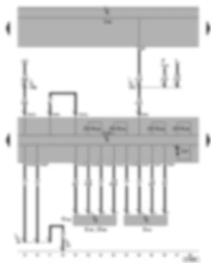 Wiring Diagram  SEAT TOLEDO 2010 - ABS control unit with EDL/ESP - ESP sensor unit - lateral acceleration sender - yaw rate sender - brake pressure sender 2 - ABS hydraulic pump - ABS inlet/outlet valve - onboard supply control unit