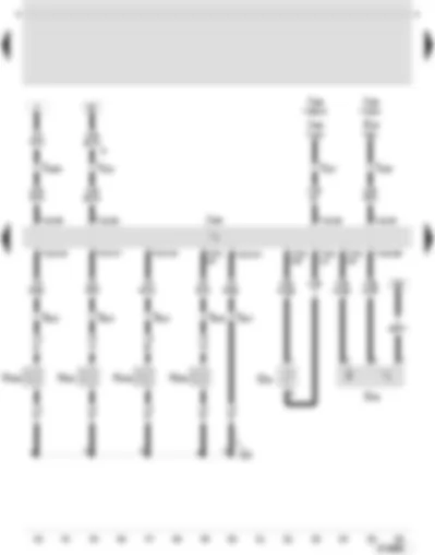 Wiring Diagram  SEAT TOLEDO 2006 - Diesel direct injection system control unit - hall sender - fuel temperature sender - unit injector valve - No. 1 cyl. - unit injector valve - No. 2 cyl.