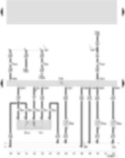 Wiring Diagram  SEAT TOLEDO 2006 - Climatronic control unit - fresh air intake duct temperature sensor - potentiometer for air flow flap control motor - characteristic map balancing resistor