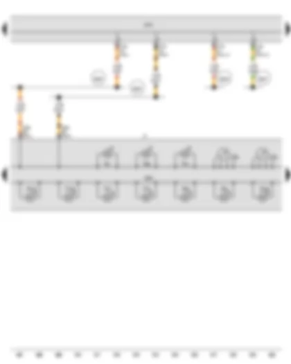 Wiring Diagram  SEAT TOLEDO 2013 - Coolant temperature gauge - Rev. counter - Dash panel insert