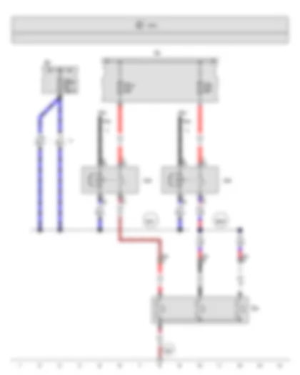 Wiring Diagram  SEAT TOLEDO 2013 - Low heat output relay - High heat output relay - Fuse holder A - Fuse holder B - Auxiliary air heater element