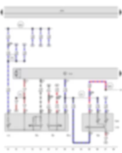 Wiring Diagram  SEAT TOLEDO 2013 - Rear window regulator isolation switch - Operating unit for window regulator in driver door - Driver side window regulator motor