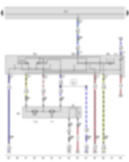 Wiring Diagram  SEAT TOLEDO 2013 - Mirror adjustment switch - Driver side exterior mirror