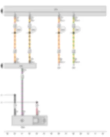 Wiring Diagram  SEAT TOLEDO 2013 - Rear right parking aid sender - Parking aid control unit